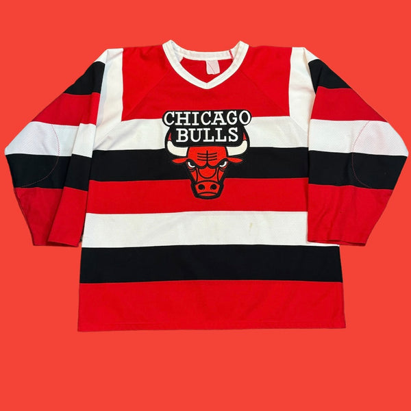 Chicago Bulls Striped Hockey Jersey XL