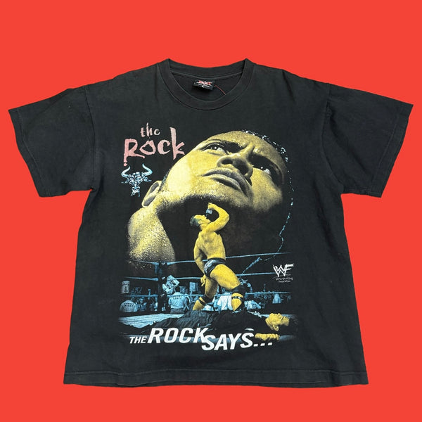 The Rock WWF Rap T-Shirt L