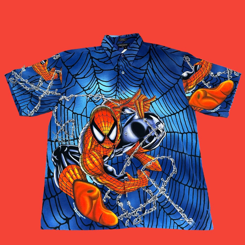 Spider-Man 2000 AOP Button Up Shirt 2XL