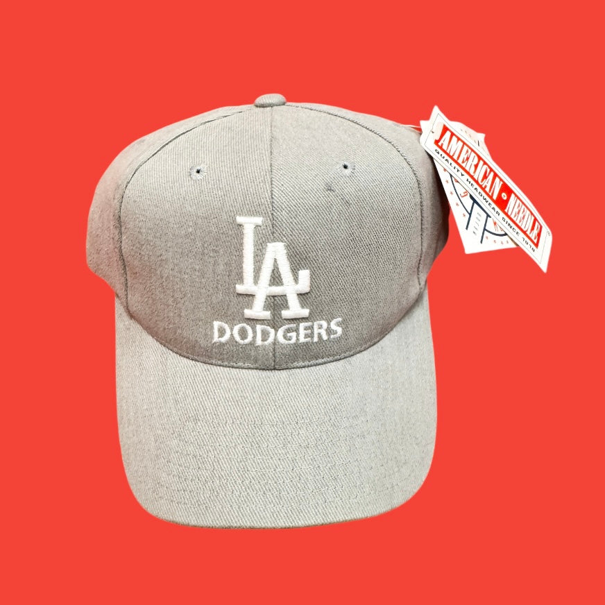 LA Dodgers Grey Velcro Dad Hat