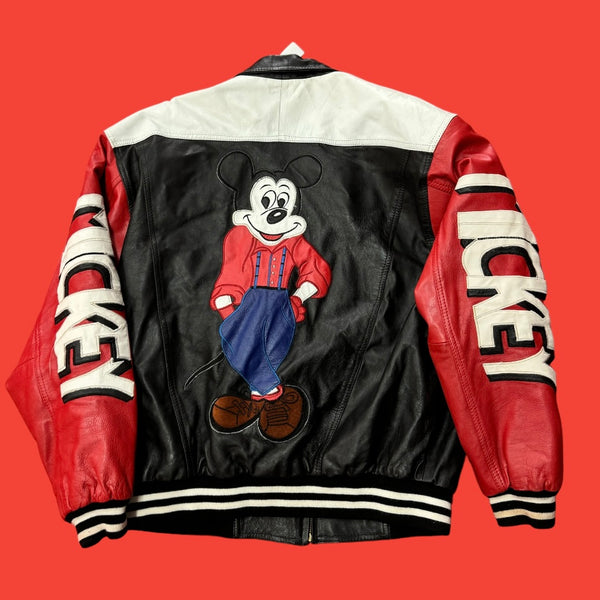 Mickey Mouse Leather Jacket XL