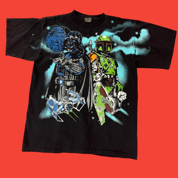 Star Wars Darth Vader & Boba Fett 1996 T-Shirt Youth XL/S