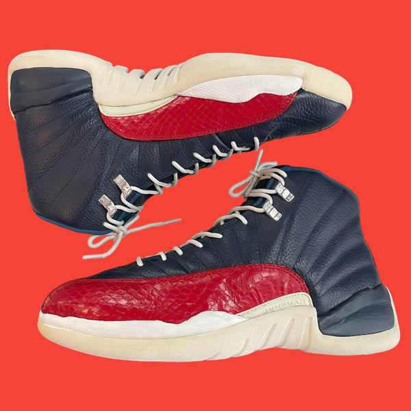 Jordan 12 UOFA Player Exclusive Snake Skin Allonzo Trier Size 12 Sneakers  ￼