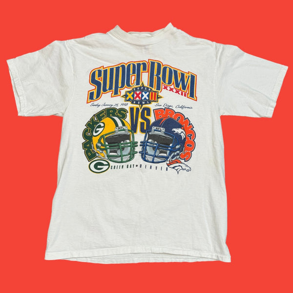 Super Bowl XXXII 1998 Packers Vs Broncos T-Shirt L