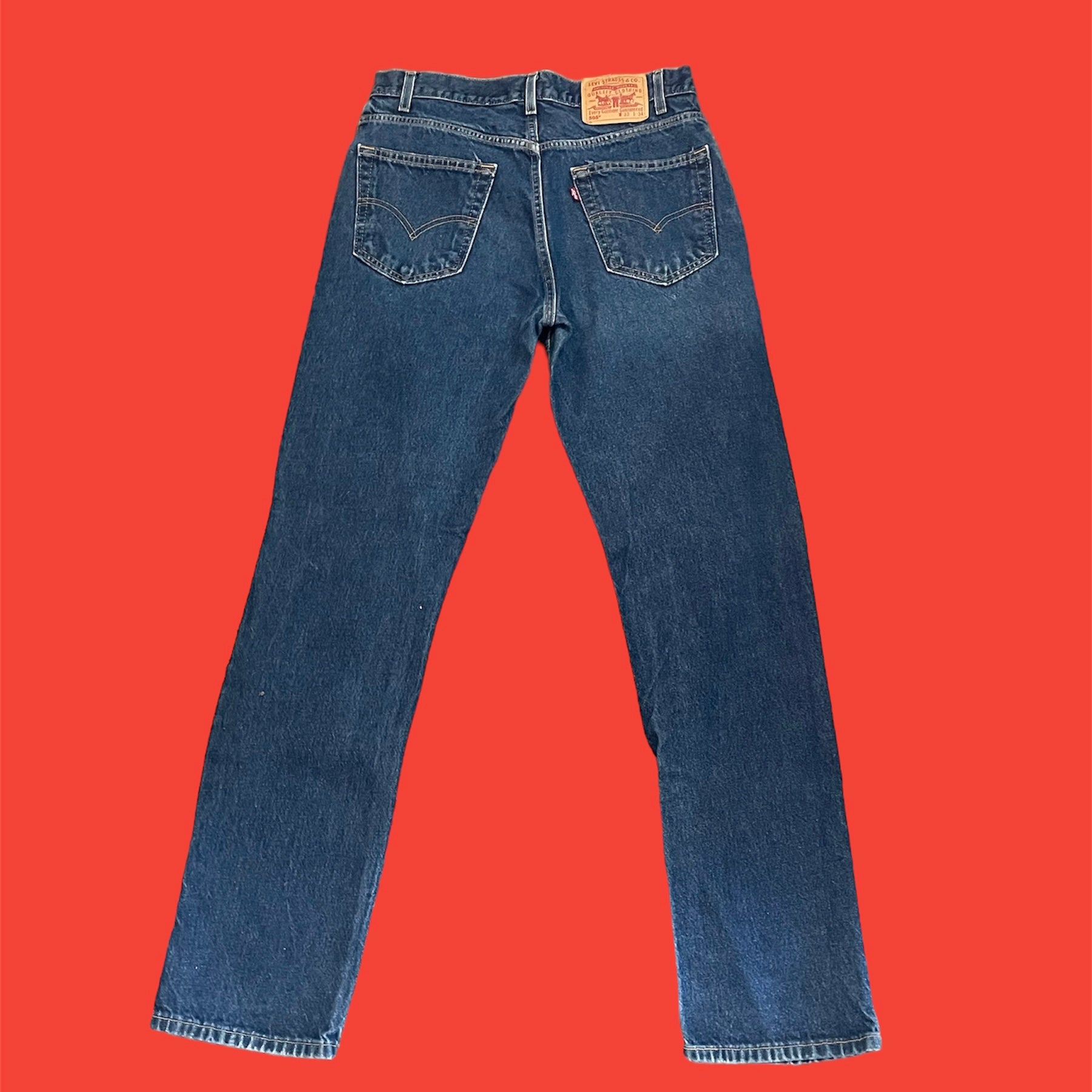 Levi’s 505 Dark Wash Denim Jeans 33 X 34