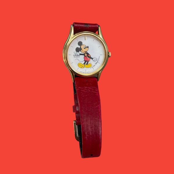 Mickey Mouse Leather Watch