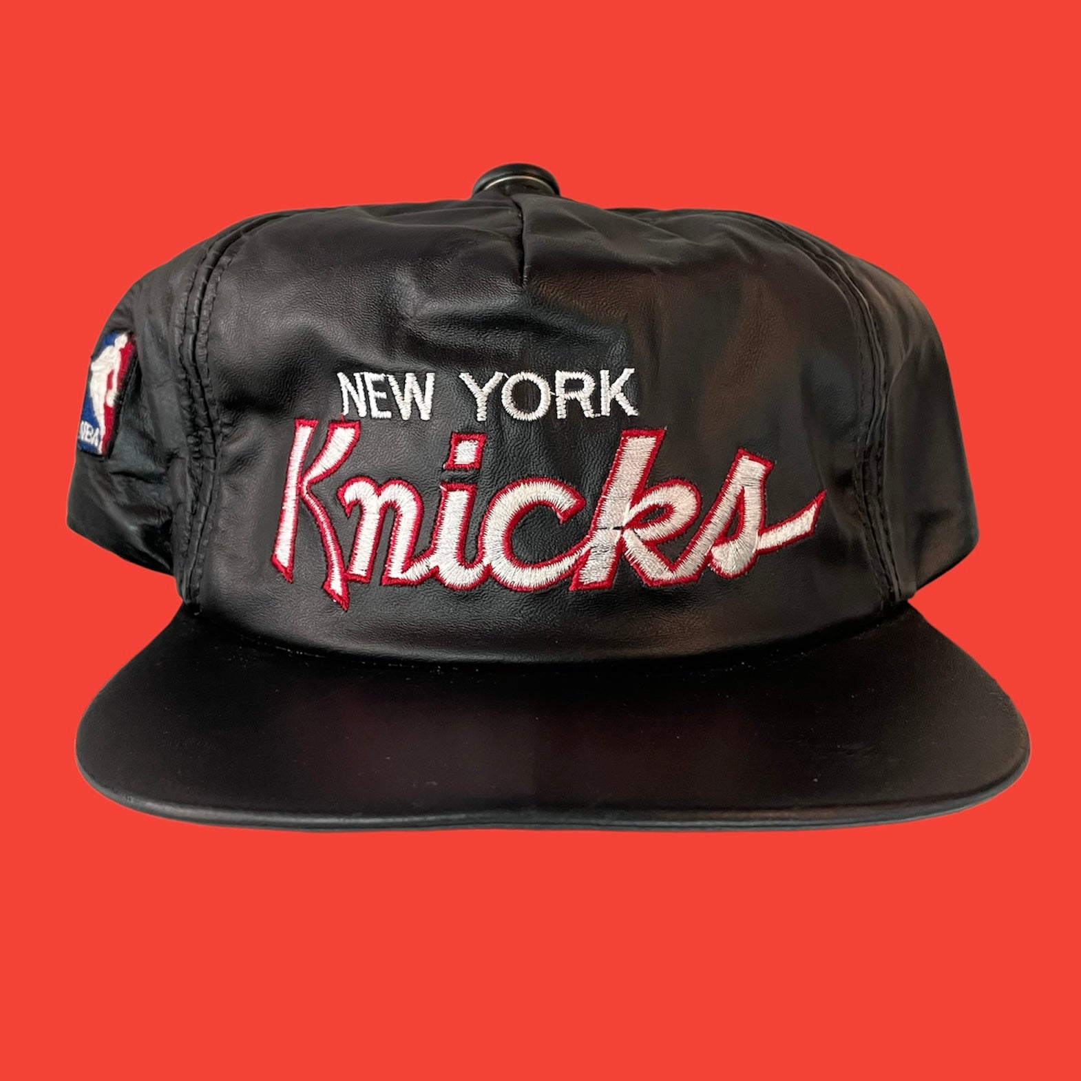 New York Knicks Leather Script Strapback