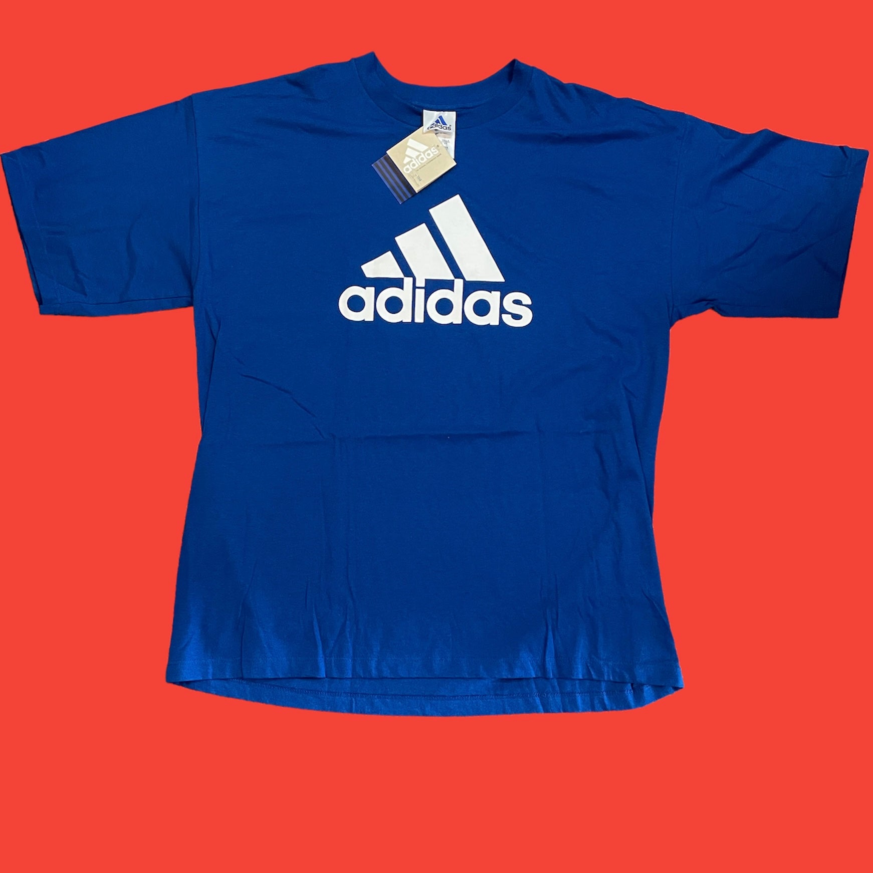 Adidas Blue Logo Deadstock T-Shirt XL